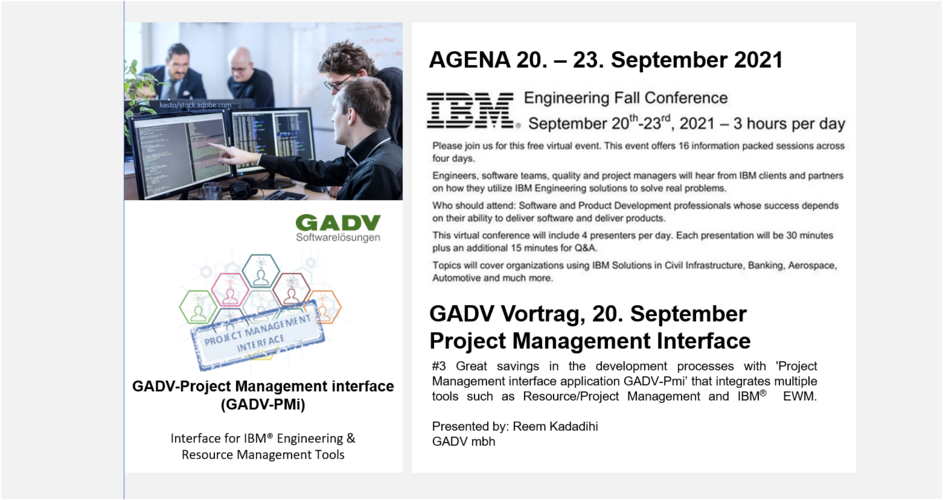 Grafik zu IBM Conference und GADV Project Management Interface
