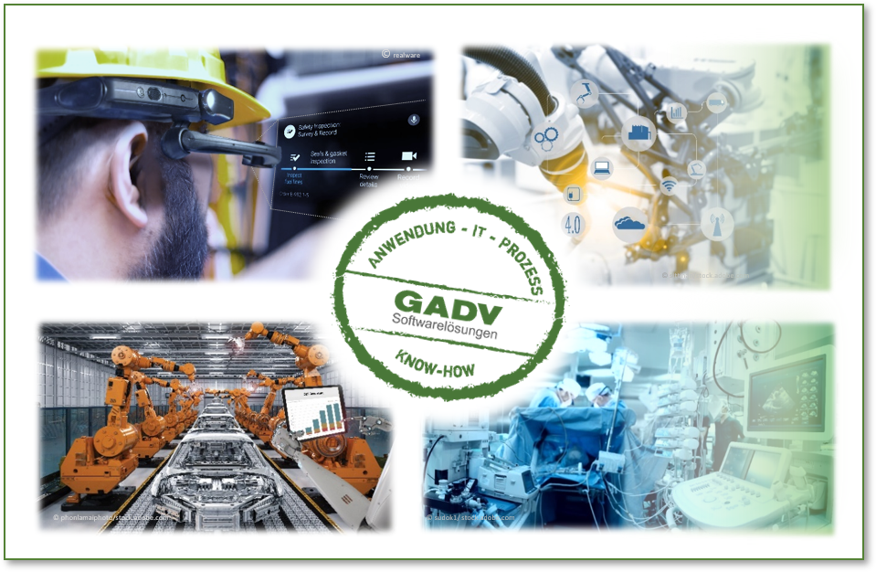 GADV Grafik zu Ihren verschiedenen Softwarelösungen und Themen